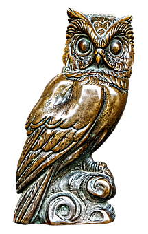 Bronze Owl Sculpture