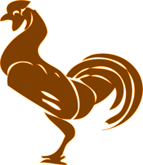 Bronze Rooster Silhouette