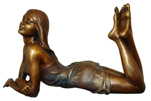 Bronze Sculpture Reclining Girl