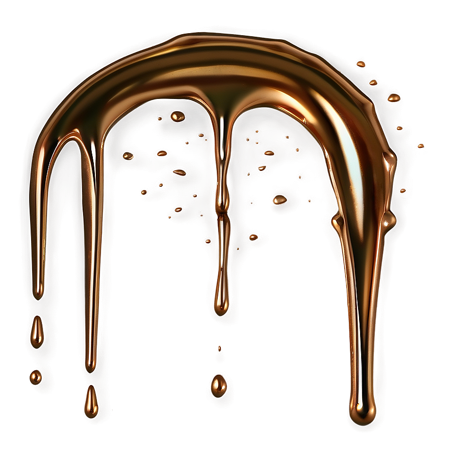 Bronze Spray Paint Drip Png 06282024