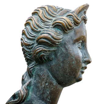 Bronze Unicorn Woman Sculpture