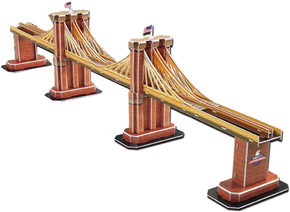 Brooklyn Bridge Model Isolated