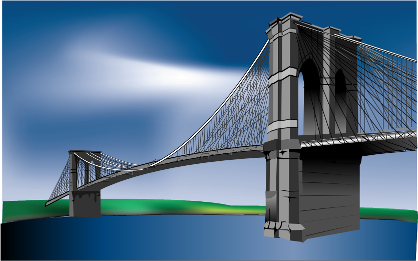 Brooklyn Bridge Vector Illustration