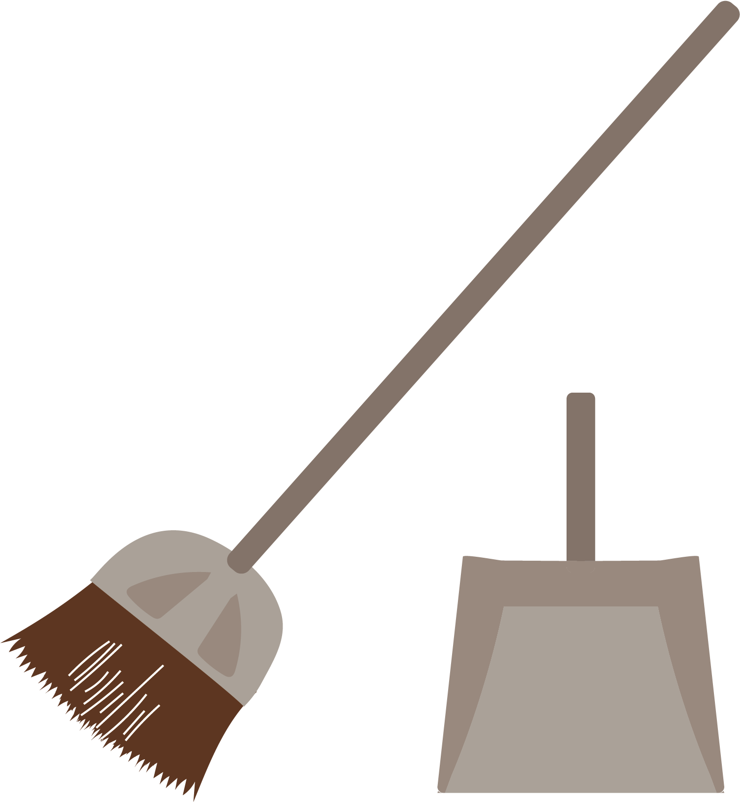 Broomand Dustpan Vector