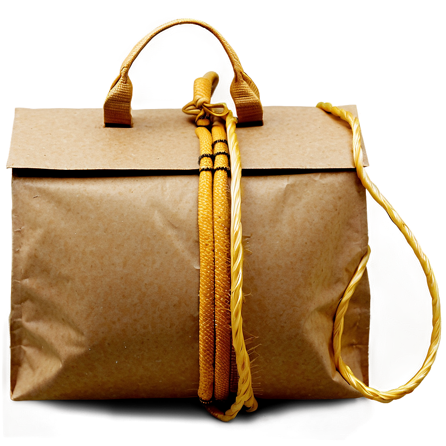 Brown Bag With String Png 06282024