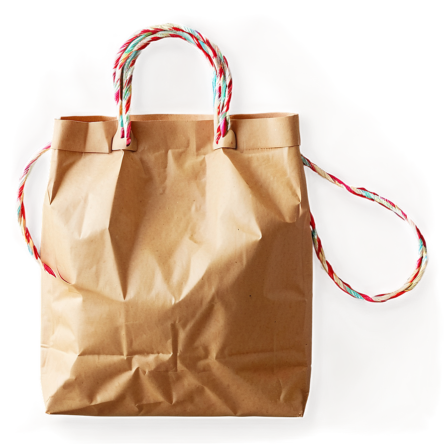 Brown Bag With String Png 06282024