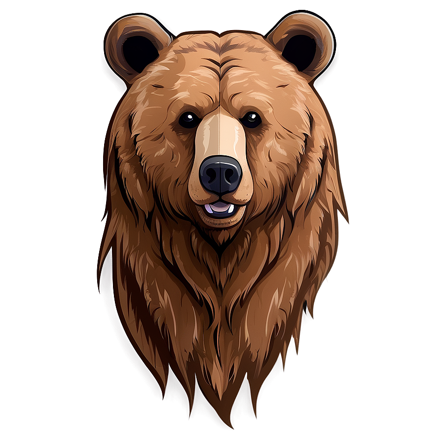 Brown Bear Face Design Png 06292024