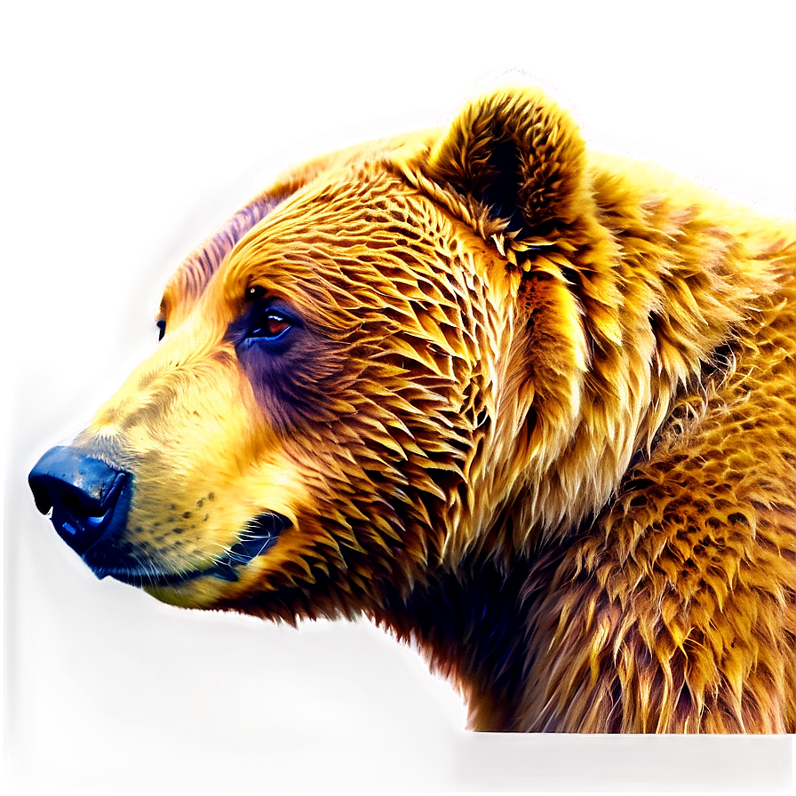 Brown Bear Head Artwork Png Jvk94