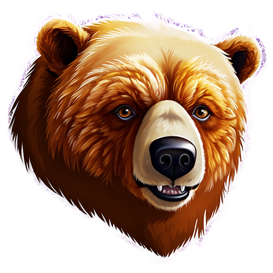 Brown Bear Head Artwork Png Jwp