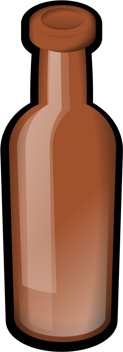 Brown Beer Bottle Illustration