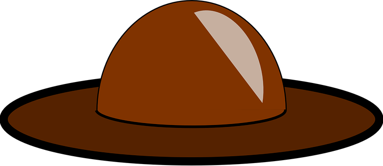 Brown Bowler Hat Vector