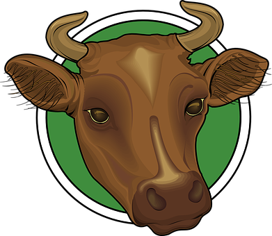 Brown Bull Head Logo