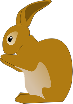 Brown Cartoon Bunny Graphic