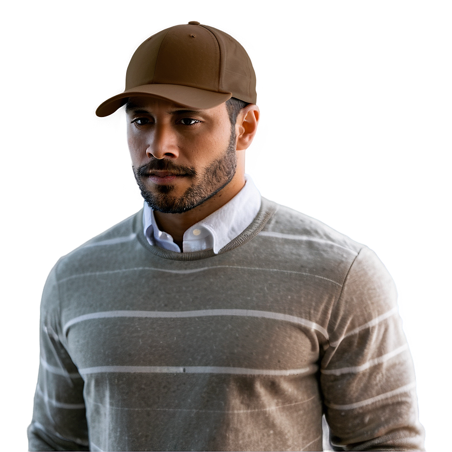 Brown Dad Cap Model Png Brd28