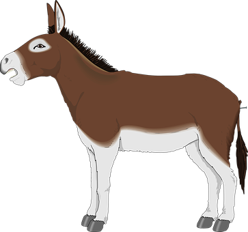 Brown Donkey Illustration