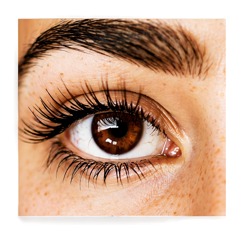 Brown Eyelash Extensions Png Qed