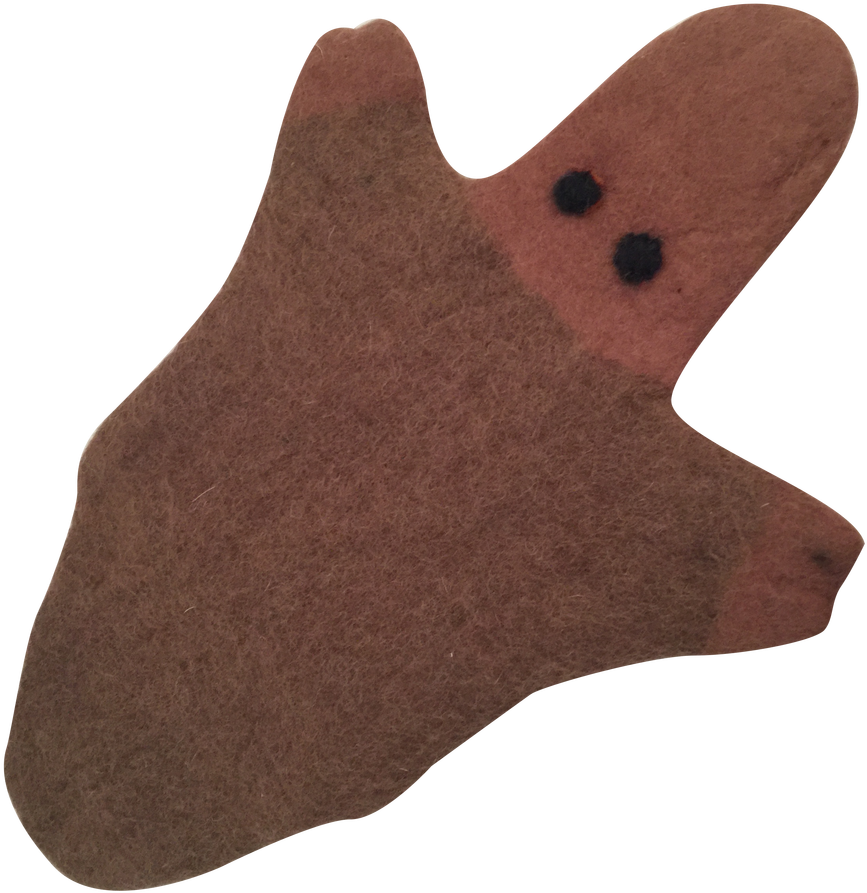 Brown Felt Puppet Profile