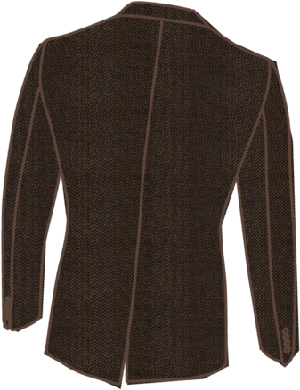 Brown Herringbone Blazer Back View