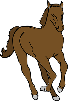 Brown Horse Illustration