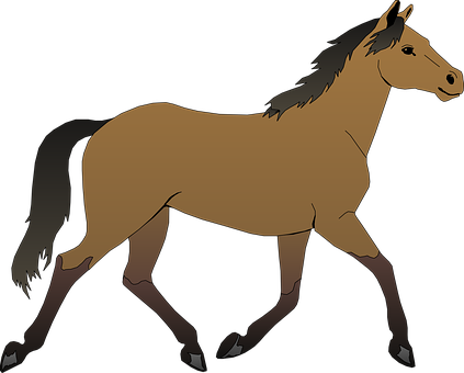 Brown Horse Vector Artwork