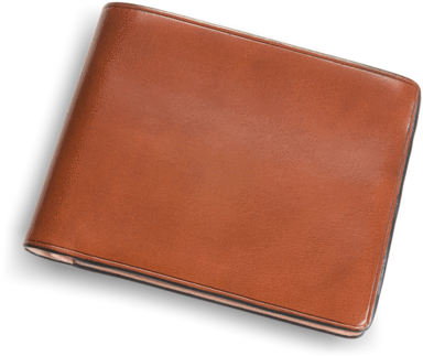 Brown Leather Wallet Isolated