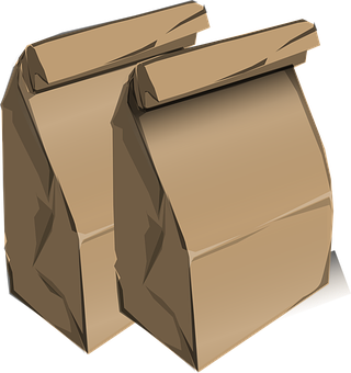 Brown Paper Bags Illustration