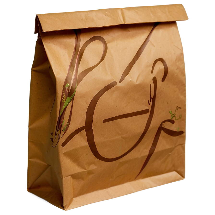 Brown Paper Food Bag Png Omk62