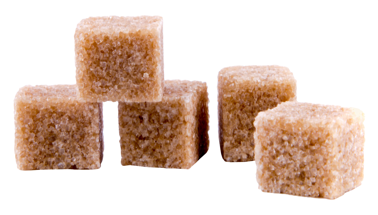 Brown Sugar Cubes Transparent Background