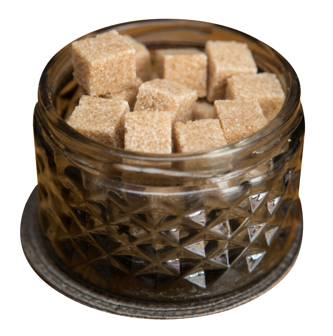 Brown Sugar Cubesin Glass Jar