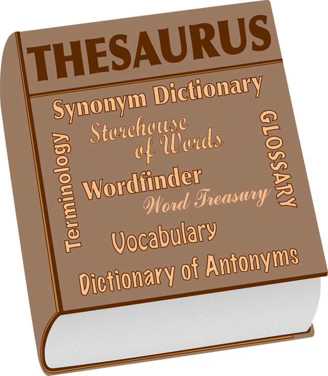 Brown Thesaurus Book Illustration