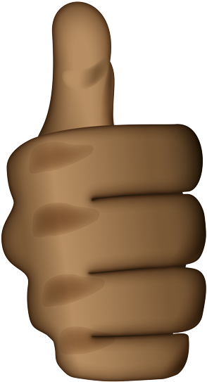 Brown Thumbs Up Emoji