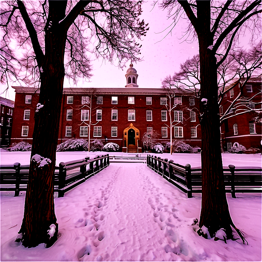 Brown University Campus Snowfall Png Bdj