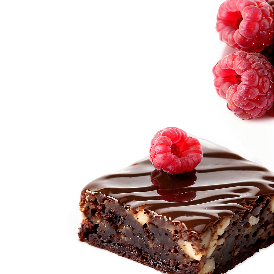 Brownie With Raspberries Png 06122024