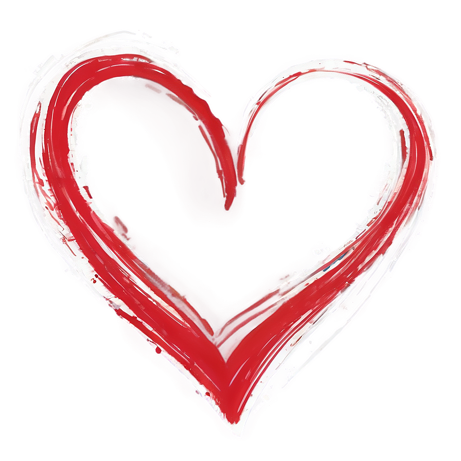 Brush Stroke Heart Outline Png 99