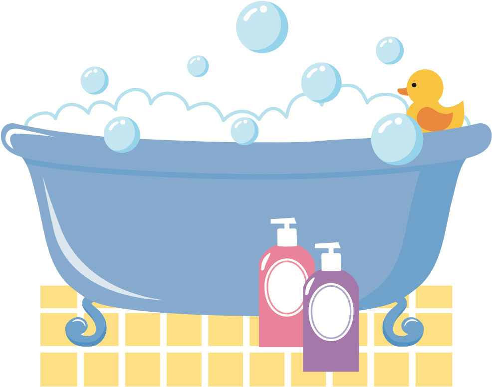 Bubble Bathand Rubber Duck Illustration