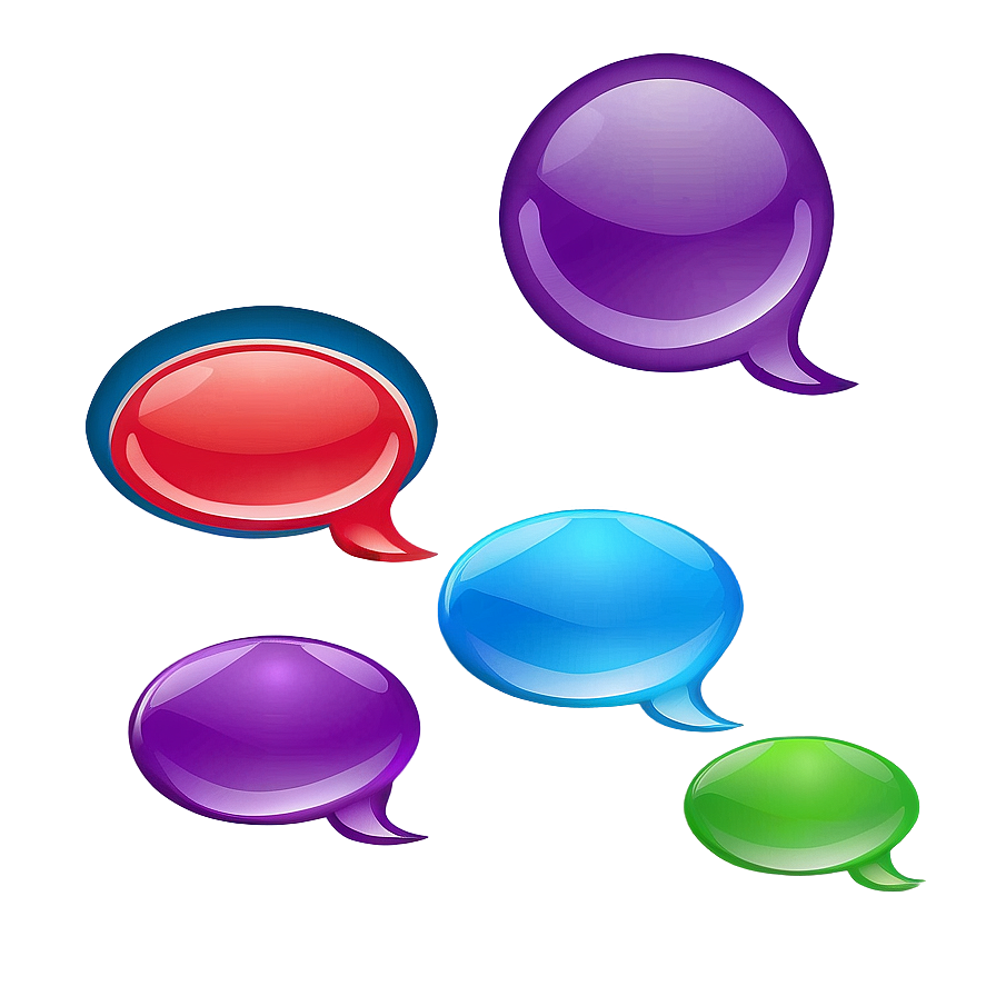 Bubble Chat In Different Colors Png 73