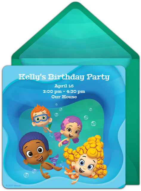 Bubble Guppies Birthday Invitation