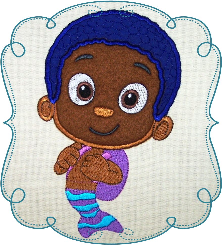 Bubble Guppies Embroidered Character