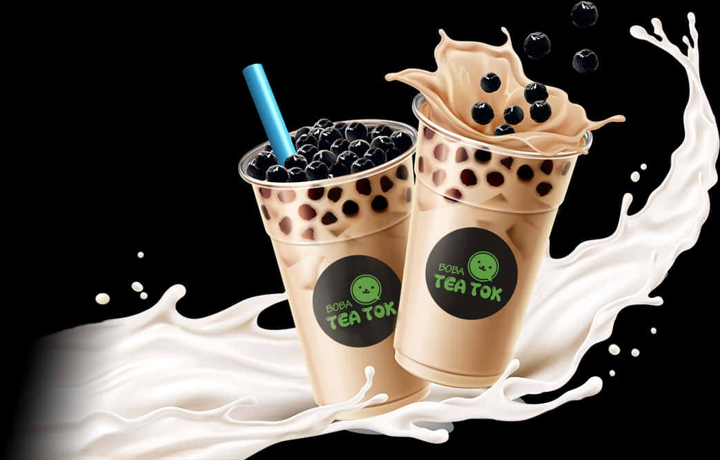 Bubble Tea Splash Artwork