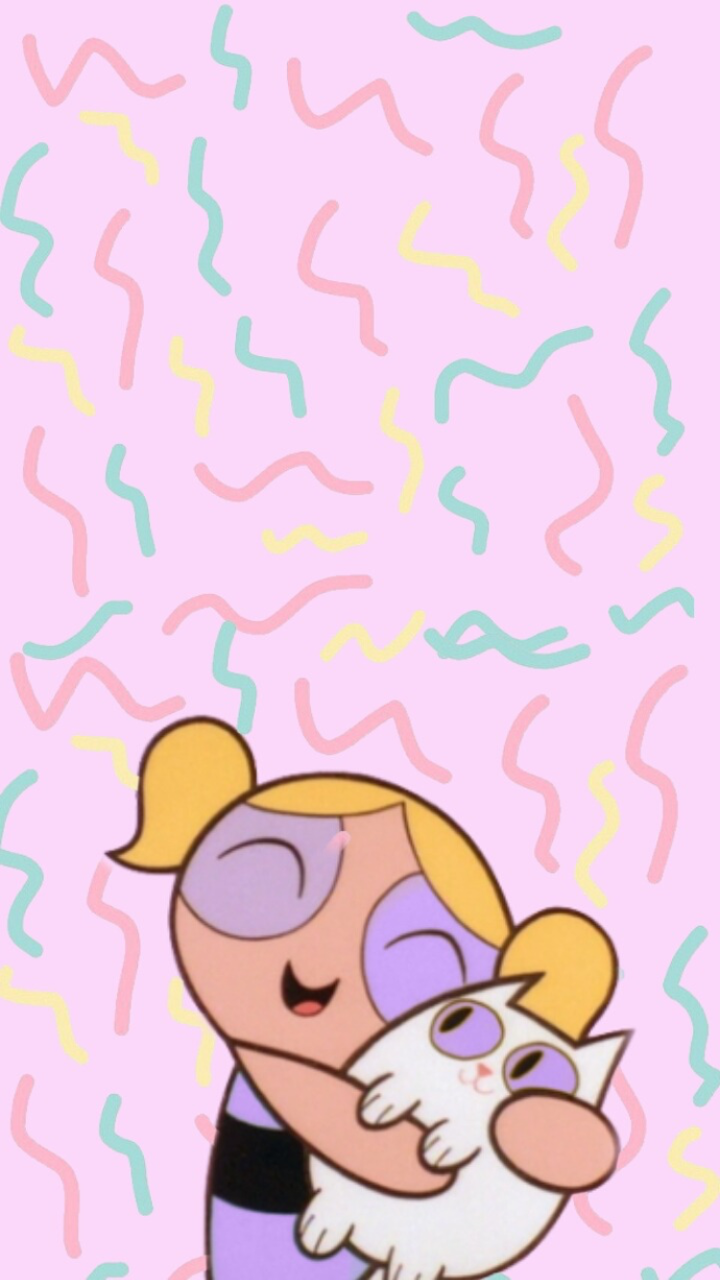 Bubbles Hugging Octi Powerpuff Girls