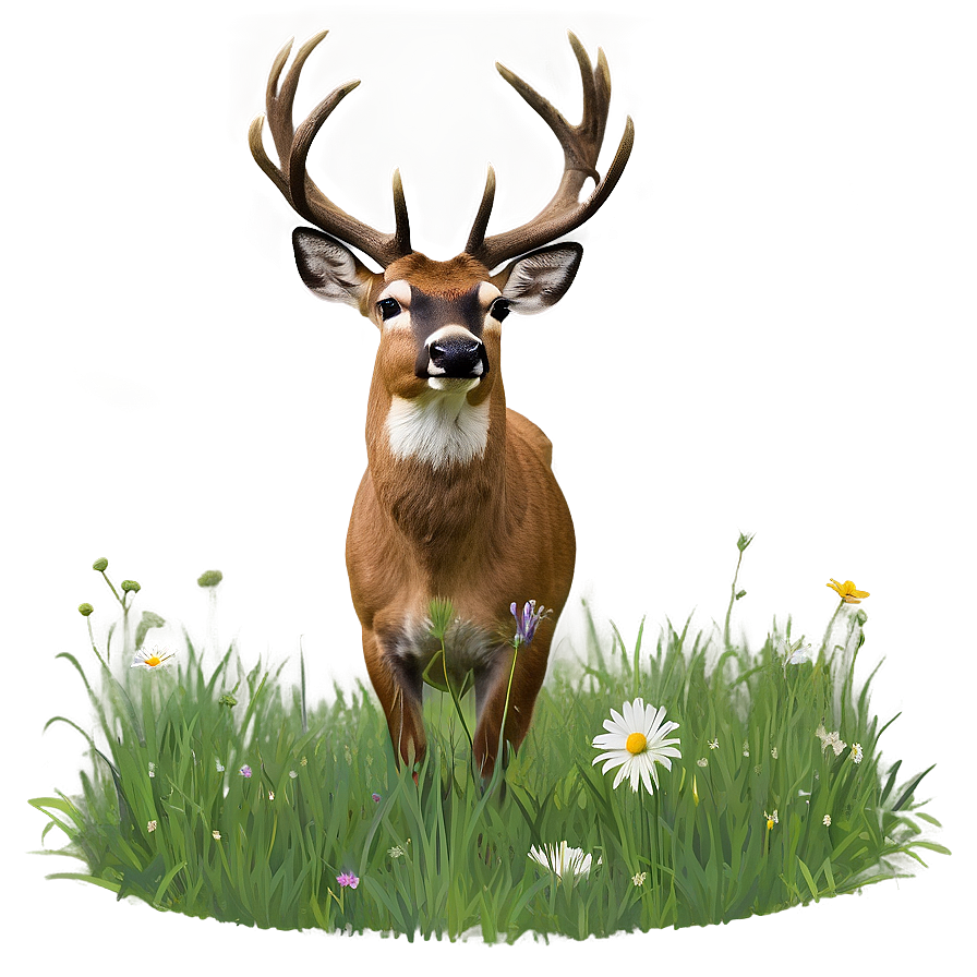 Buck In Spring Meadow Png 06252024