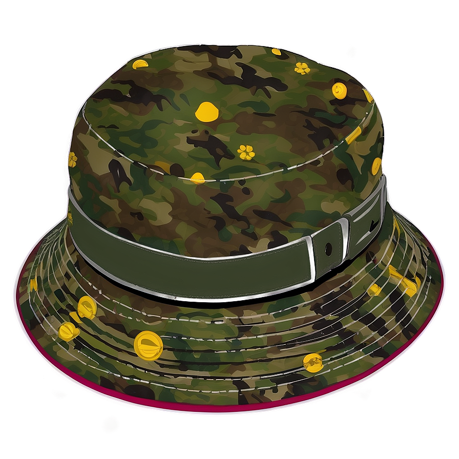 Bucket Hat With Patches Png 42