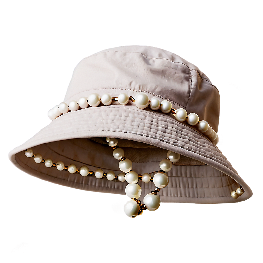 Bucket Hat With Pearls Png 05252024