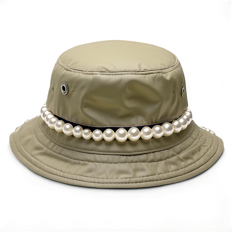 Bucket Hat With Pearls Png 05252024