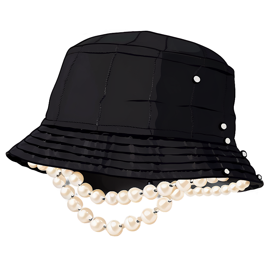 Bucket Hat With Pearls Png 05252024