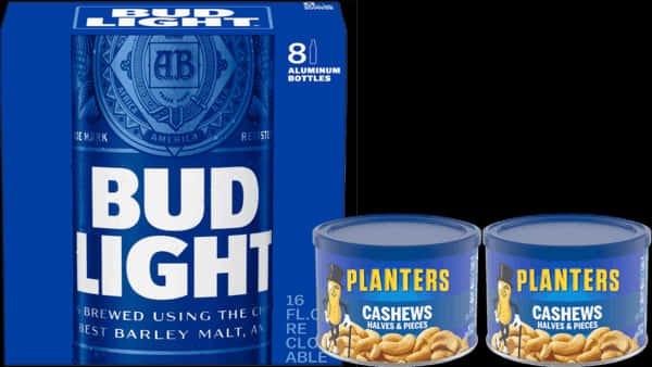 Bud Light Beerand Planters Cashews Packaging