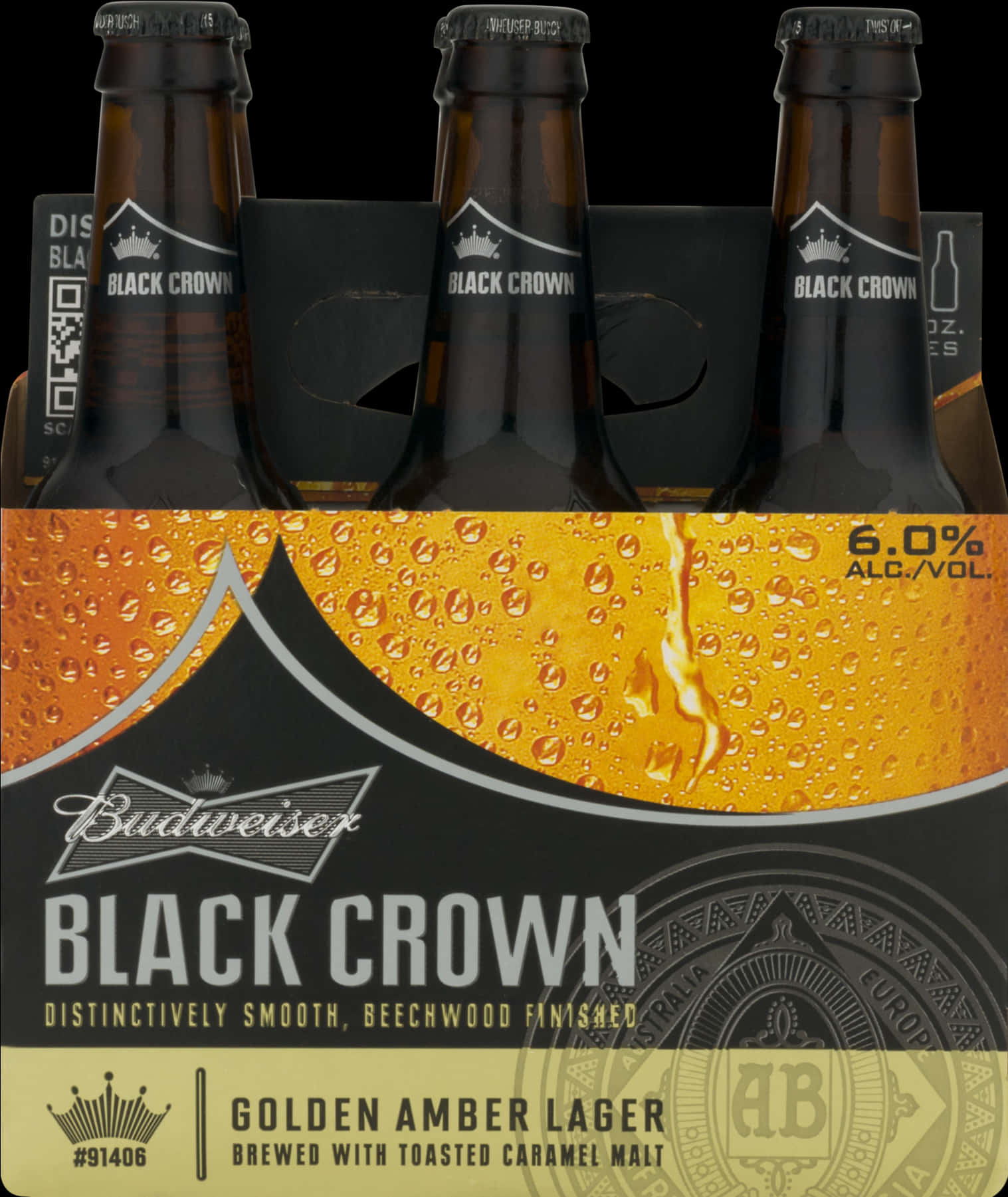 Budweiser Black Crown Beer Bottles