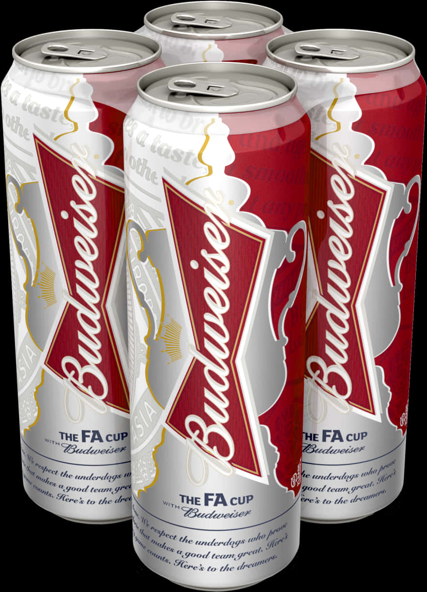 Budweiser F A Cup Commemorative Cans