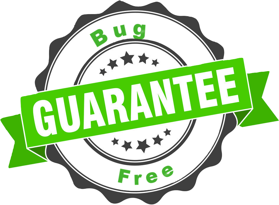 Bug Free Guarantee Stamp