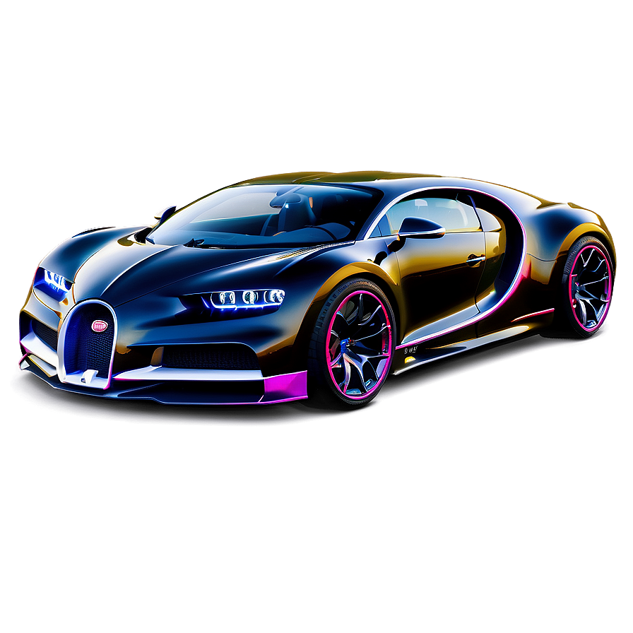 Bugatti Chiron Neon Lights Png 06292024